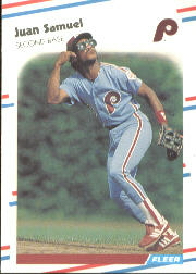 1988 Fleer Baseball Cards      314     Juan Samuel